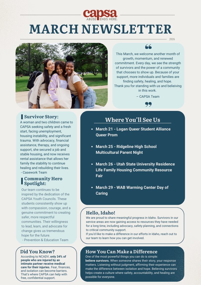 March Newsletter - English