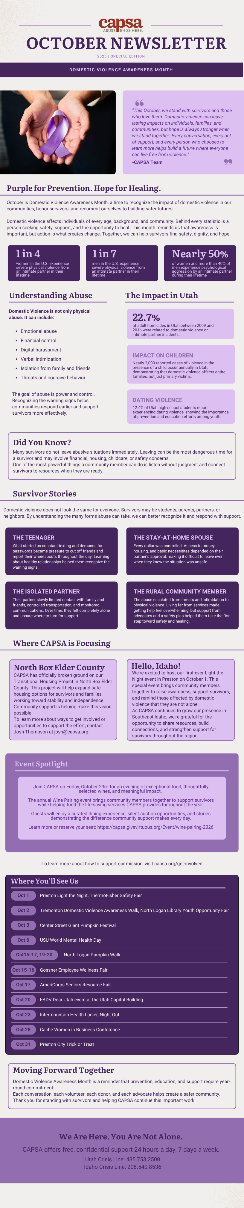 October Newsletter - English- Special Edition